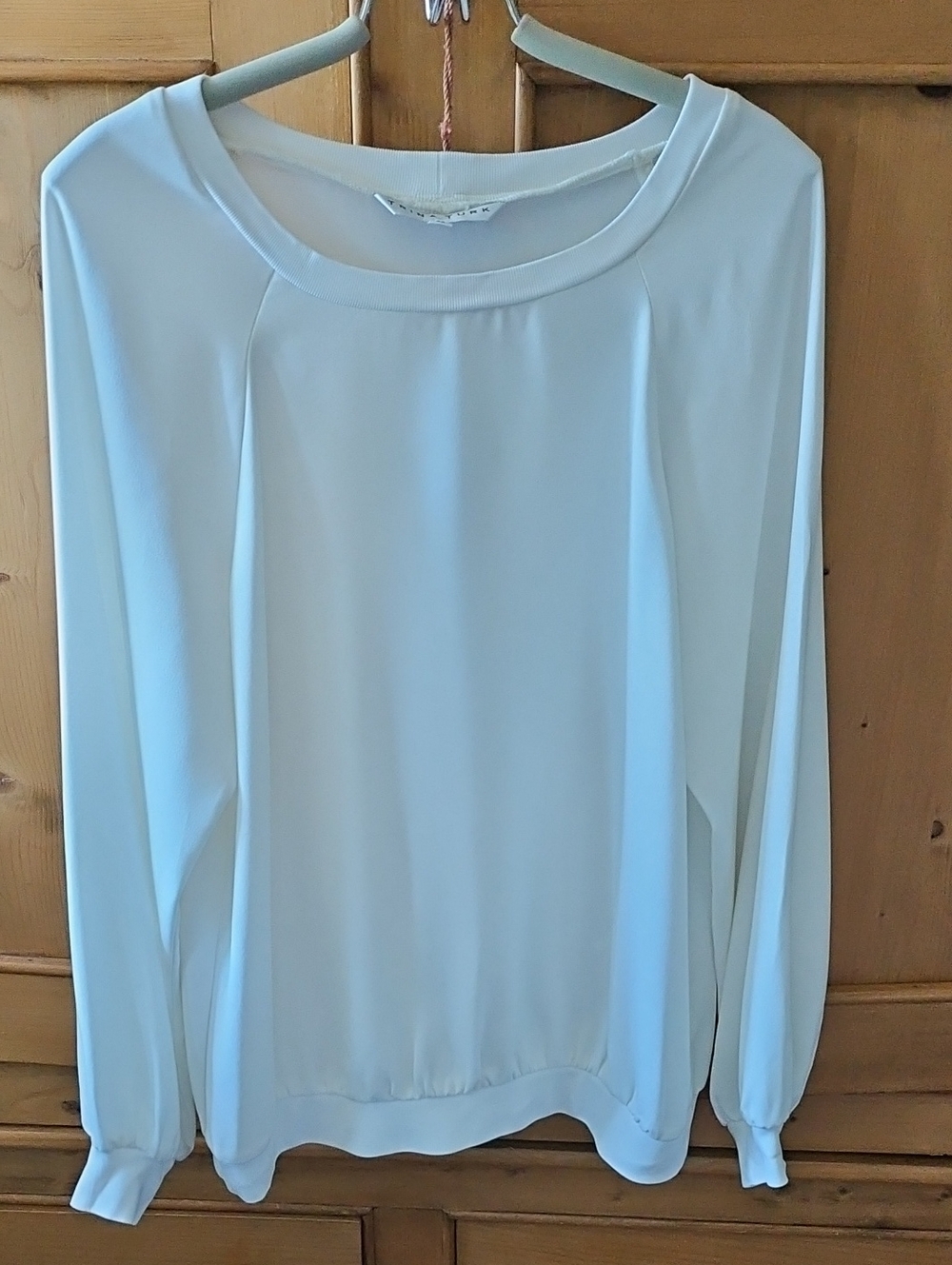 Trina Turk Crewneck Blouse Cream Size Large